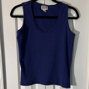 Chico's Cobalt Blue Ribbed Tank Top Size 1 medium